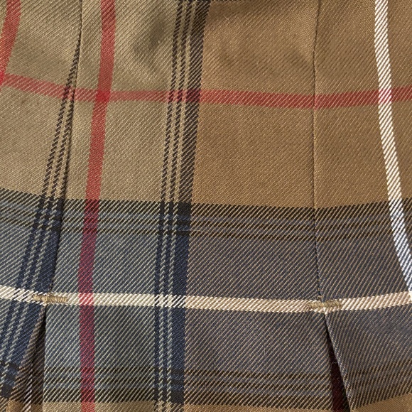 Dixxon Flannel Company Plaid Pleated Skirt Size S Brown Neutral Preppy - Picture 4 of 6